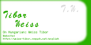 tibor weiss business card